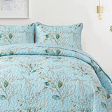 Heavenly Quilted coverlet and pillowcovers set: Cozy and Warm - Queen size - 45-Degree Angle