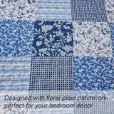 Vintage-Inspired Big Check Queen Bedding Set Cozy & Stylish - Top-Down View