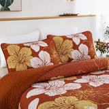 Toasty Quilted bedspread and pillowcovers set: Perfect for Cold Nights - Queen size - 45-Degree Angle