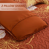 Toasty Quilted bedspread and pillowcovers set: Perfect for Cold Nights - Queen size - Rear View