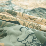 Meadow Butterfly Green Quilted Bedspread Set with Floral Details and Pillowcases - Extra Image