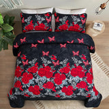 Universal Quilted coverlet and pillowcovers set: Fits Any Decor Style - Queen size - Side View