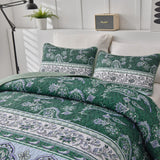 Breezy Tropical green Cozy 3 Pc Bedspread & Pillow Cover Set - 45-Degree Angle