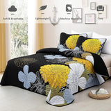 Refined Quilted Bedspread and Pillowcases Set: Perfect Harmony of Comfort and Style - Queen size - Front View