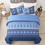 Nature Lover's Quilted bedspread and pillowcovers set: Inspired by the Outdoors - Queen size - Side View