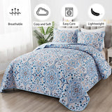 Tasteful Quilted Bedspread and Pillowcases Set: Subtle Sophistication for Your Space - Queen size - Front View