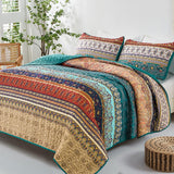 Textured Quilted bedspread and pillowcovers set: Add Depth and Dimension - Queen size - Front View