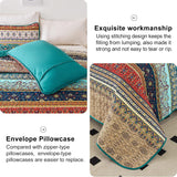 Textured Quilted bedspread and pillowcovers set: Add Depth and Dimension - Queen size - Rear View