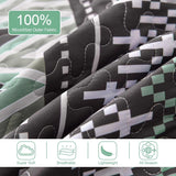 Neutral Quilted bedspread and pillowcovers set: Versatile Style - Queen size - Top-Down View