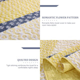 Ornate Quilted coverlet and pillowcovers set: Embellished Beauty - Queen size - 45-Degree Angle