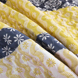 Ornate Quilted coverlet and pillowcovers set: Embellished Beauty - Queen size - Low Angle