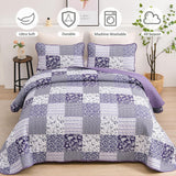Harmonious Quilted bedspread and pillowcovers set: Perfect Balance of Style - Queen size - Side View