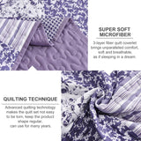 Harmonious Quilted bedspread and pillowcovers set: Perfect Balance of Style - Queen size - Top-Down View