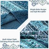 Opalescent Quilted coverlet and pillowcovers set: Shimmering Beauty - Queen size - Rear View