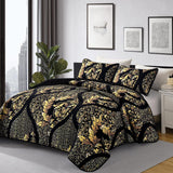 Luminous Quilted Coverlet and Pillowcases Set: Brighten Your Bedroom Atmosphere - Queen size - Front View