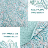 Distinctive Quilted Coverlet and Pillowcases Set: Make a Bold Statement - Queen size - 45-Degree Angle