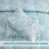 Distinctive Quilted Coverlet and Pillowcases Set: Make a Bold Statement - Queen size - Rear View