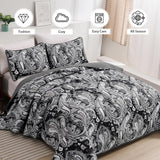 Artful Quilted Coverlet and Pillowcases Set: Beauty in Every Stitch - Queen size - Side View