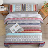 Ethereal Textured bloom 3 Pc Bedspread & Pillow Cover Set - Side View