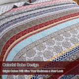 Ethereal Textured bloom 3 Pc Bedspread & Pillow Cover Set - Rear View