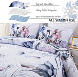 Venerable Quilted bedspread and pillowcovers set: Classic and Elegant - Queen size - 45-Degree Angle