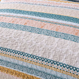 Graceful Quilted Coverlet and Pillowcases Set: Timeless Beauty and Comfort - Queen size - Side View
