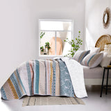 Graceful Quilted Coverlet and Pillowcases Set: Timeless Beauty and Comfort - Queen size - 45-Degree Angle