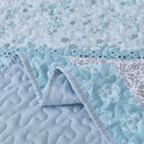 Peaceful Quilted coverlet and pillowcovers set: Relax and Unwind - Queen size - Extra Image