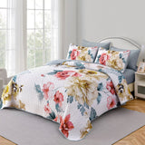 Vibrant Quilted Bedspread and Pillowcases Set: Add Color and Comfort to Your Space - Queen size - Front View