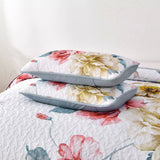 Vibrant Quilted Bedspread and Pillowcases Set: Add Color and Comfort to Your Space - Queen size - Top-Down View