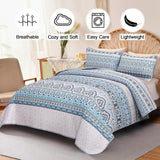 Cozy Quilted Coverlet and Pillowcases Set: A Hug for Your Bed - Queen size - Front View