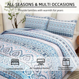 Cozy Quilted Coverlet and Pillowcases Set: A Hug for Your Bed - Queen size - Side View