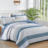 Dazzling Quilted bedspread and pillowcovers set: Add Sparkle to Your Space - Queen size - Front View