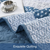 Dazzling Quilted bedspread and pillowcovers set: Add Sparkle to Your Space - Queen size - Close-Up Angle