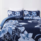 Vibrant Quilted coverlet and pillowcovers set: Eye Catching Design - Queen size - Top-Down View