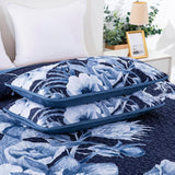 Vibrant Quilted coverlet and pillowcovers set: Eye Catching Design - Queen size - Close-Up Angle