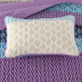 Quirky Quilted coverlet and pillowcovers set: Add Personality to Your Space - Queen size - Top-Down View