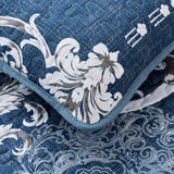 Alluring Quilted bedspread and pillowcovers set: Luxurious Bedroom Addition - Queen size - Close-Up Angle