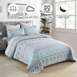 Joyful Quilted coverlet and pillowcovers set: Brighten Up Your Bedroom - Queen size - Front View