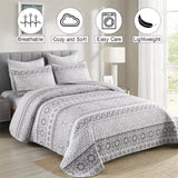 Striking Quilted coverlet and pillowcovers set: Make a Bold Impact - Queen size - Side View