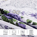 Kaleidoscopic Quilted coverlet and pillowcovers set: Burst of Colors - Queen size - Top-Down View