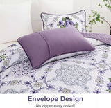 Kaleidoscopic Quilted coverlet and pillowcovers set: Burst of Colors - Queen size - Close-Up Angle