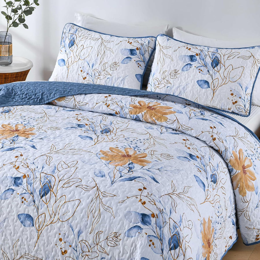 Quietude Quilted coverlet and pillowcovers set: Perfect for Relaxation - Queen size, image 2