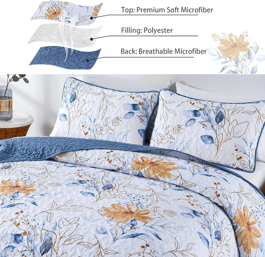 Quietude Quilted coverlet and pillowcovers set: Perfect for Relaxation - Queen size, image 5