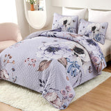 Beautiful Quilted coverlet and pillowcovers set: Comfortable and Versatile - Queen size - Front View