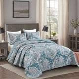 Vintage Quilted bedspread and pillowcovers set: Nostalgic Appeal - Queen size - Front View