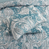 Vintage Quilted bedspread and pillowcovers set: Nostalgic Appeal - Queen size - Rear View
