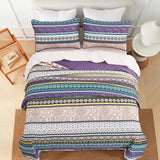 Hygge Quilted bedspread and pillowcovers set: Embrace Cozy Living - Queen size - Front View