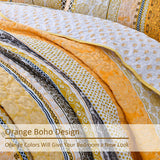 Classic Paisley Bloom Lightweight 3 Pc Bedspread & Pillow Cover Set - 45-Degree Angle