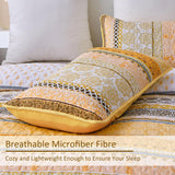 Classic Paisley Bloom Lightweight 3 Pc Bedspread & Pillow Cover Set - Rear View